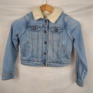 Cat & Jack Cropped Jean Jacket with Faux Fur Lining